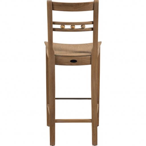 Suffolk High Back Oak Bar Stool - Neptune Furniture