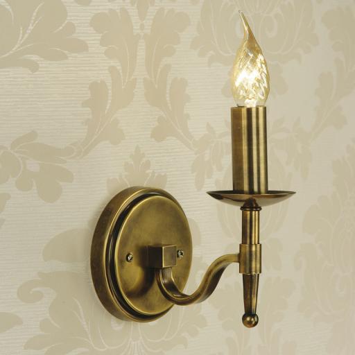 Stanford Brass Single Wall Light - New Classics Interiors 1900 Lighting