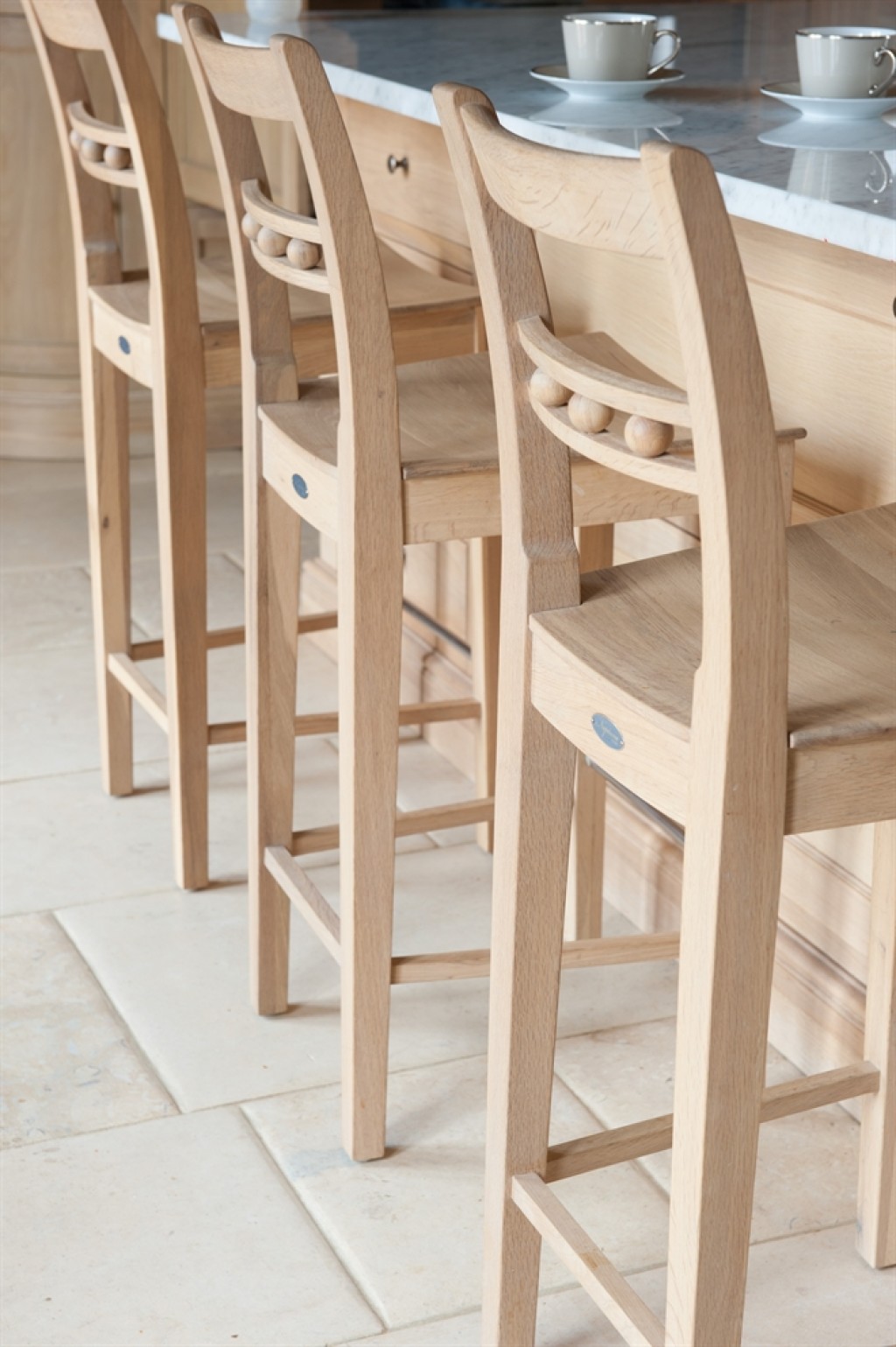 Suffolk High Back Oak Bar Stool Neptune Furniture