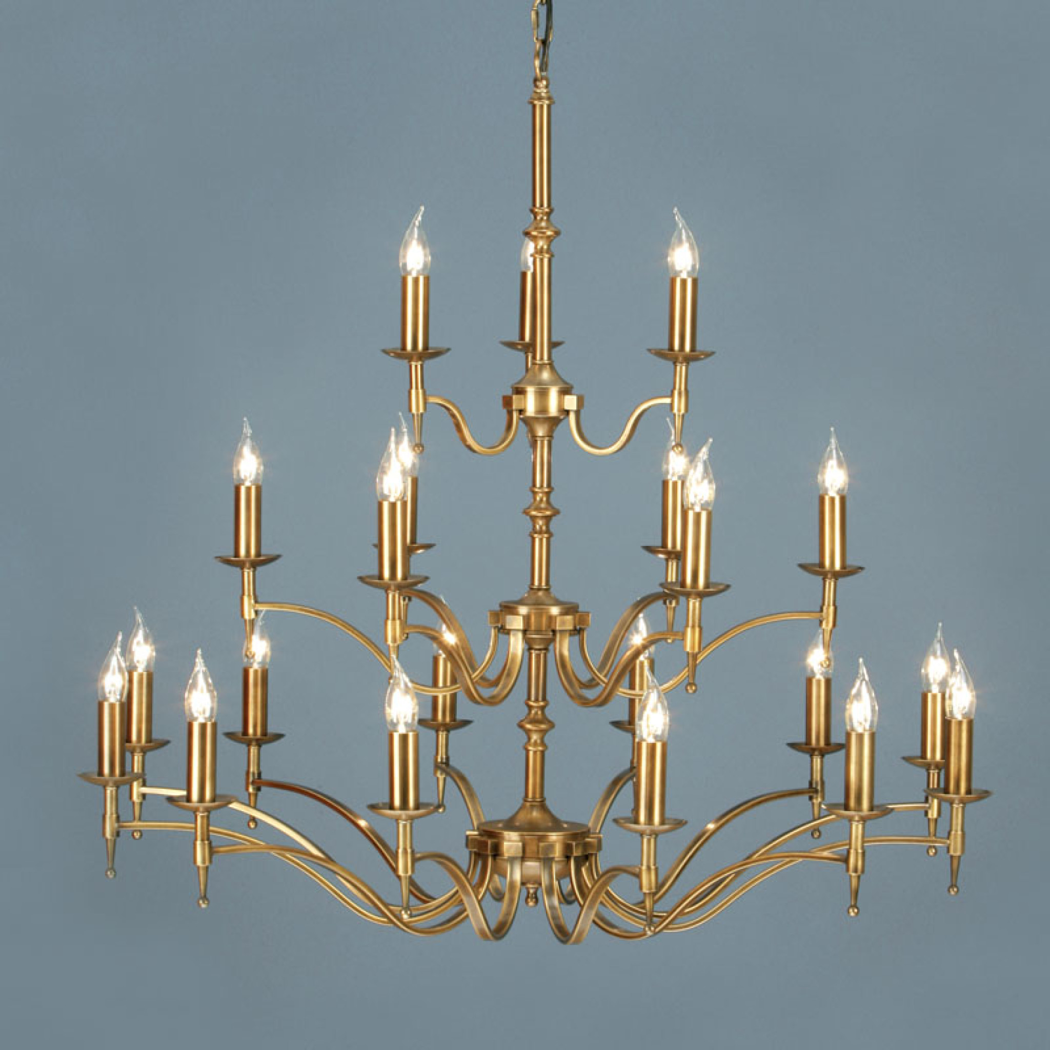 Stanford Brass 21 Light Chandelier - New Classics Interiors 1900 Lighting