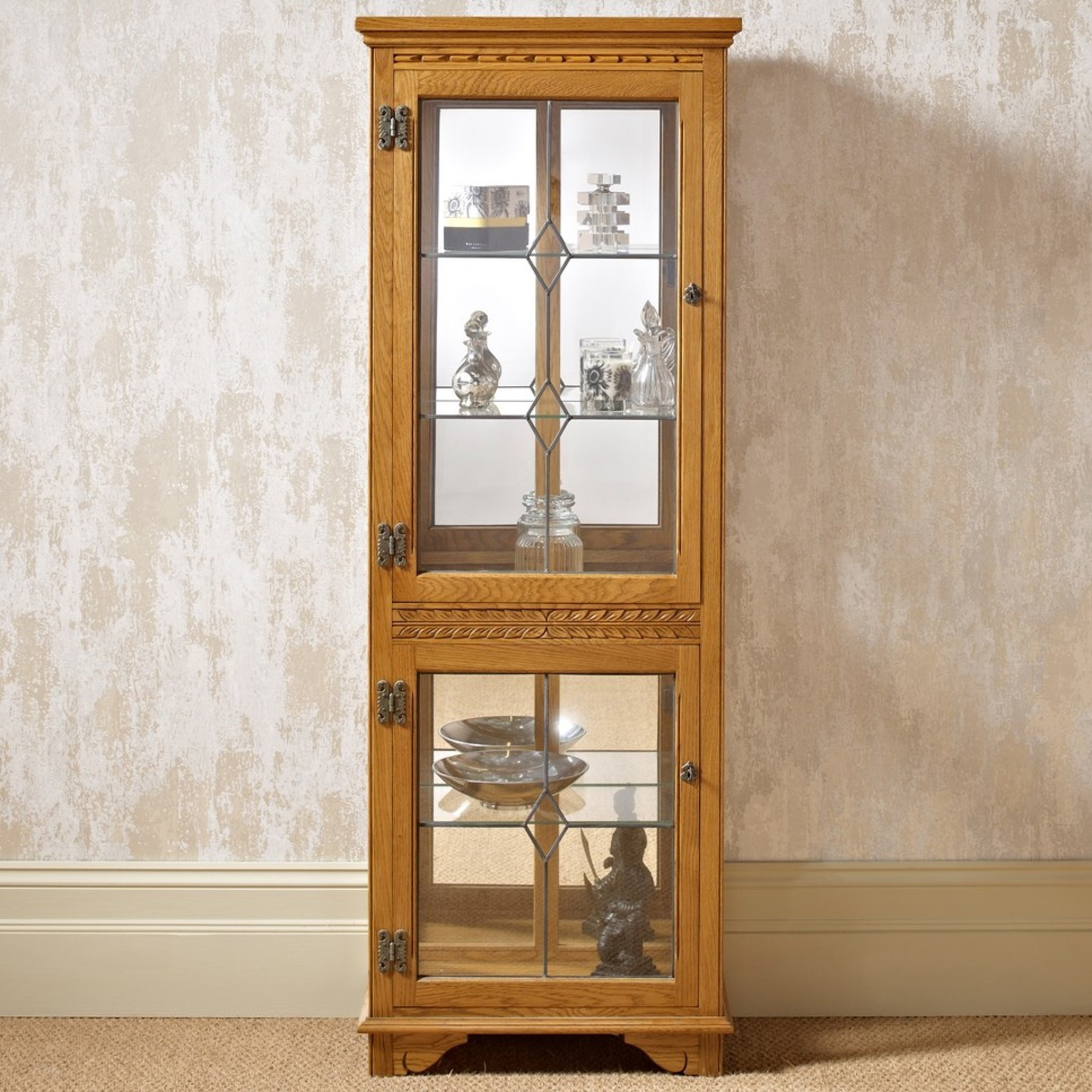 Oc2376 Two Door Display Cabinet Old Charm Furniture Wood Bros