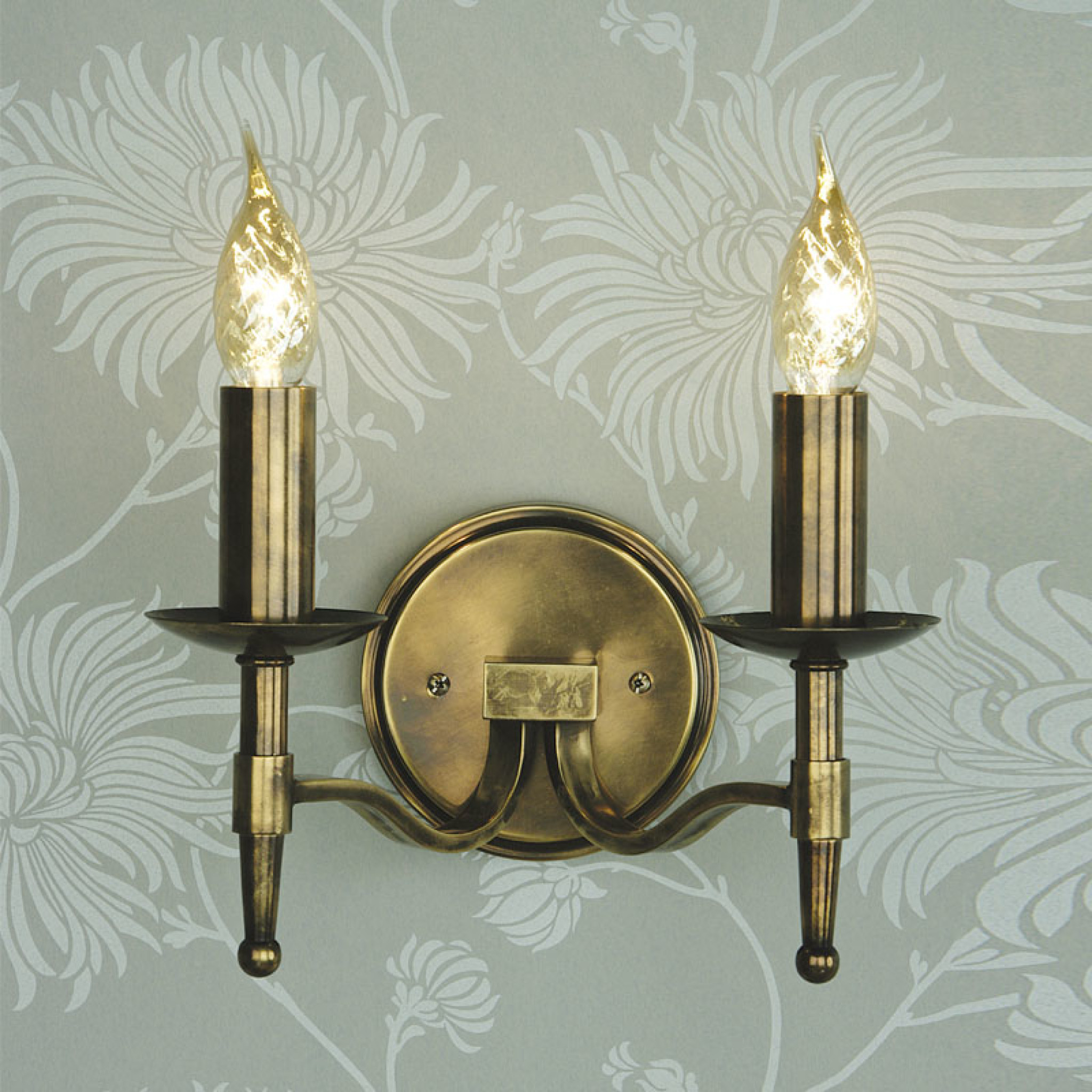 Stanford Brass Double Wall Light New Classics Interiors 1900 Lighting