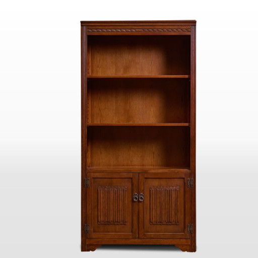 2665 Bookcase With Cupboard Doors Old Charm Furniture Wood Bros