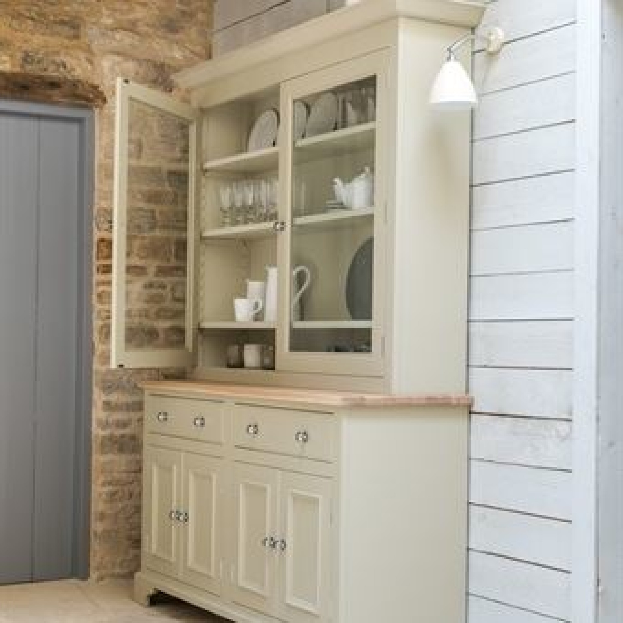 Chichester 5ft Glazed Rack Dresser Neptune Furniture