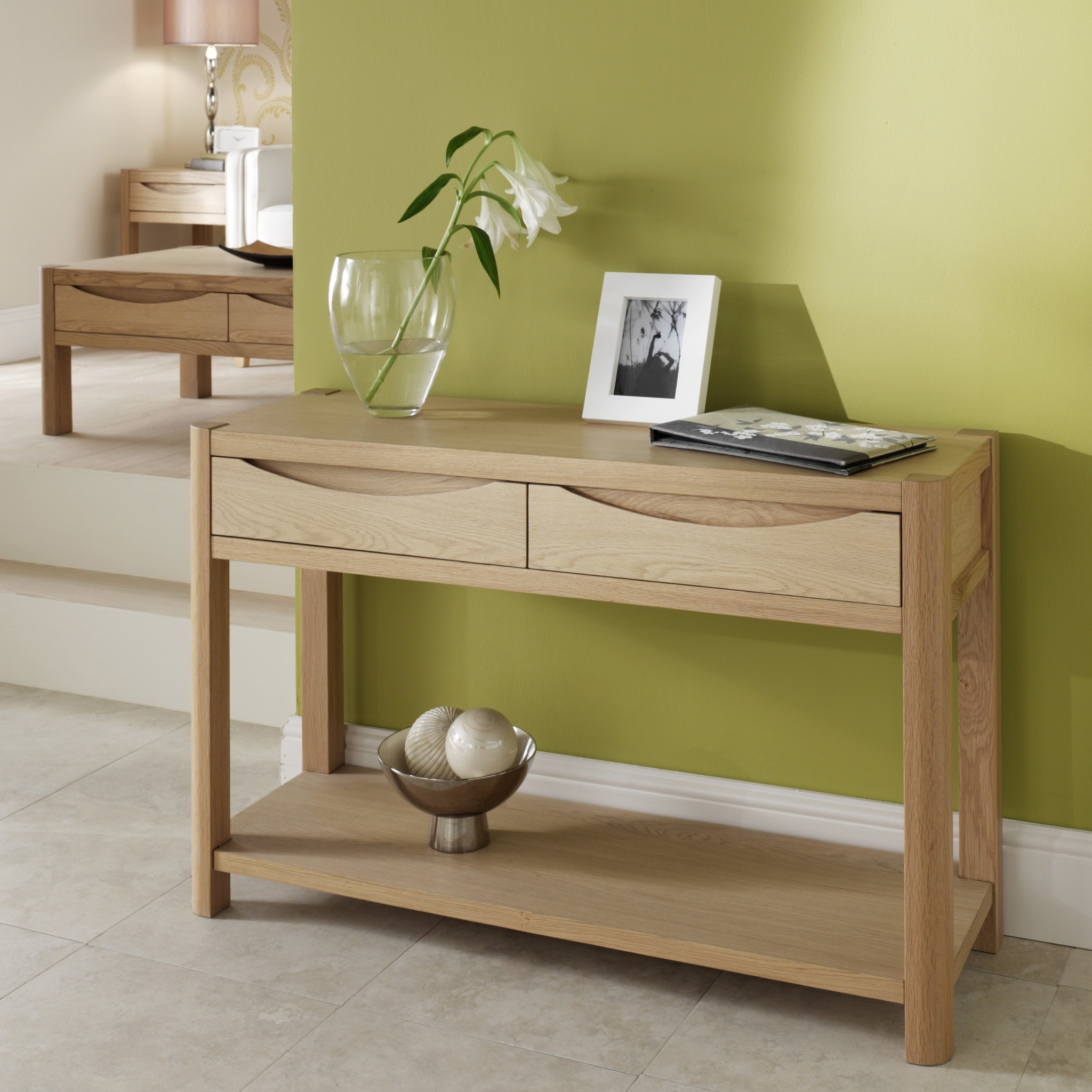 Stockholm 2 Drawer Hall Table Winsor Furniture WN215