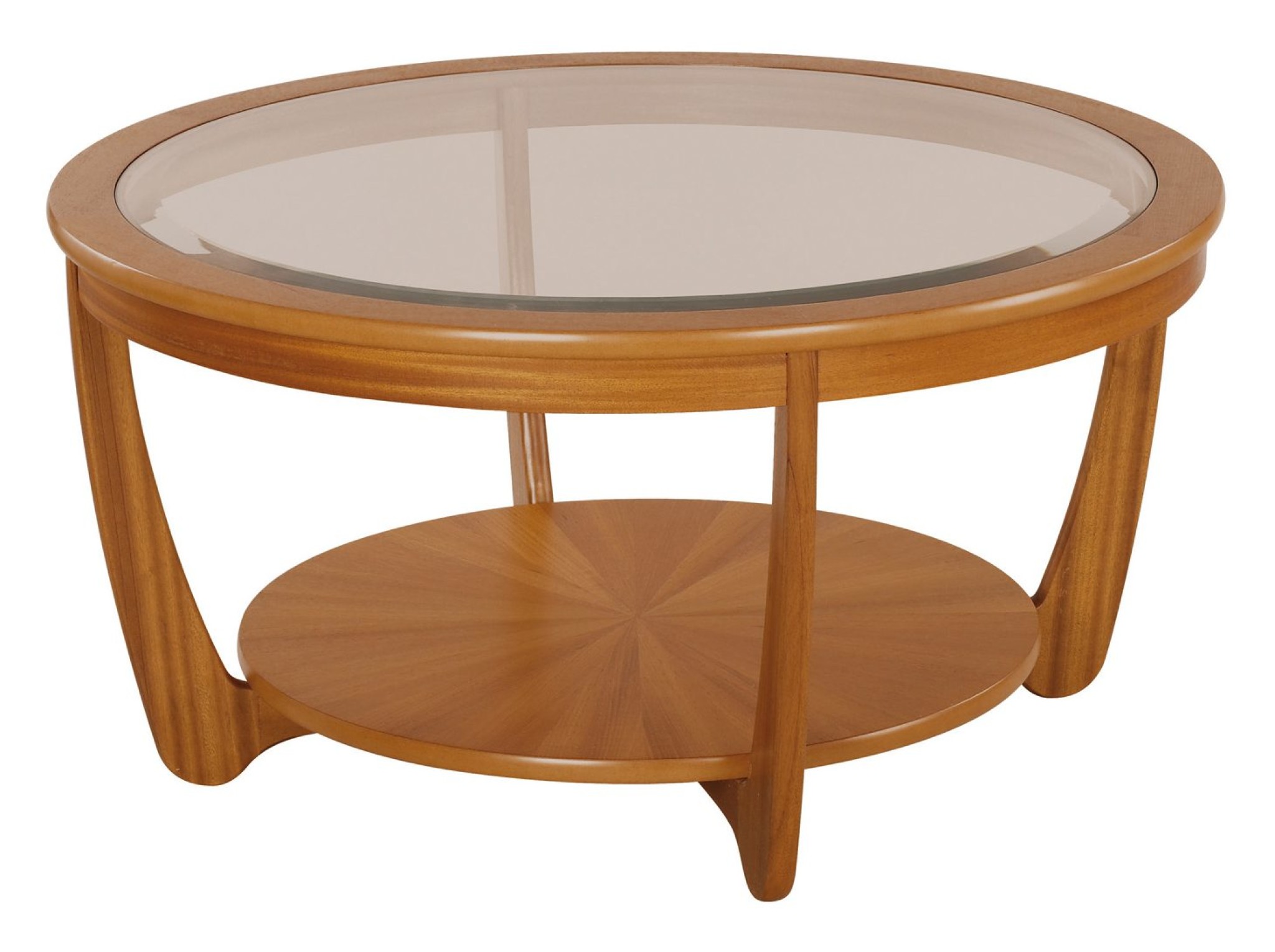 Nathan Furniture 5914 Sunburst Top Round Coffee Table Nathan Shades