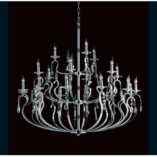 Contemporary Strass Crystal 21 Light Chandelier Impex Russell Lighting