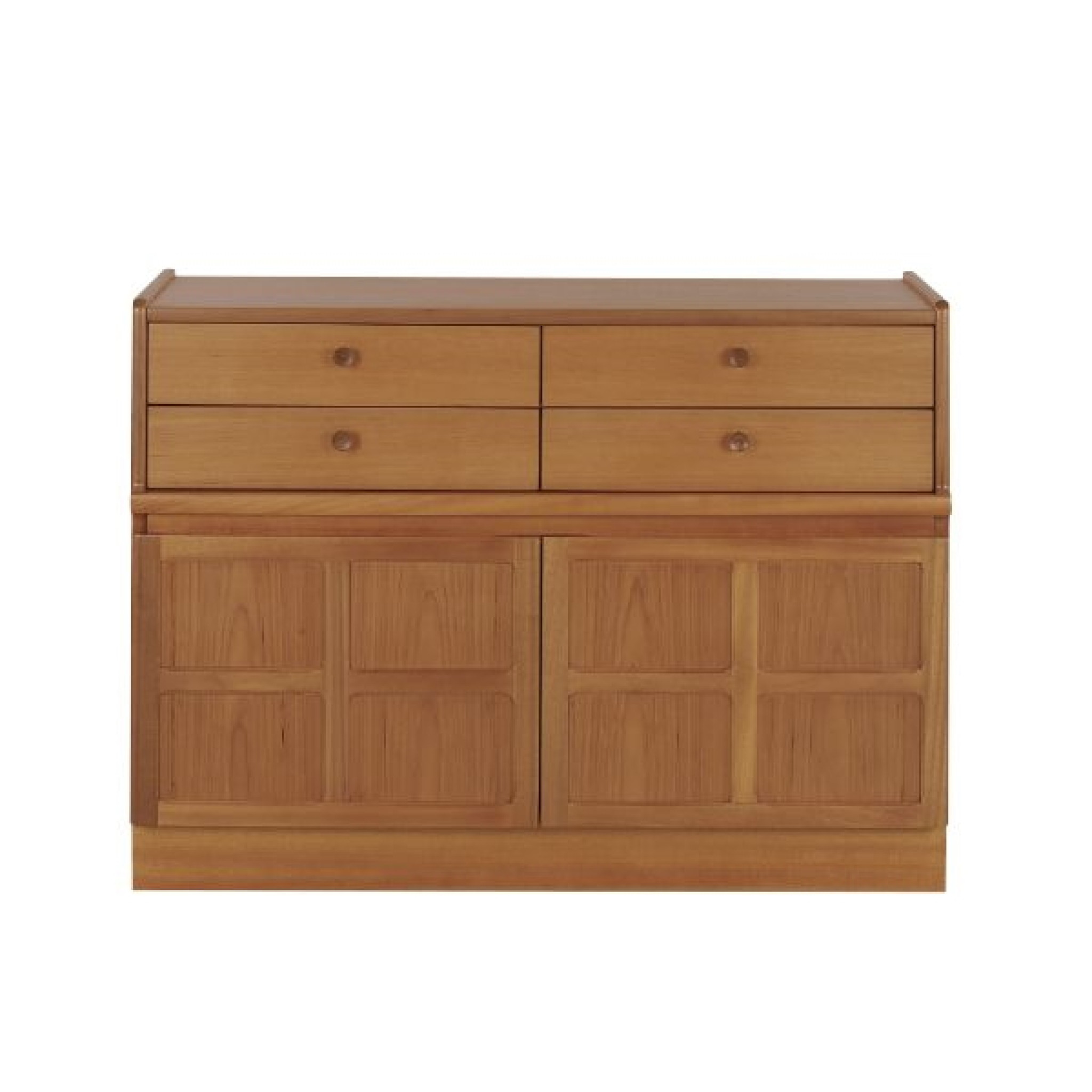 Nathan Furniture 4444 4 Drawer Mid Storage Unit Classic Teak Range