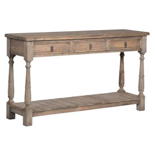 Rustic Pine 3 Drawer Console Table - Showroom Clearance