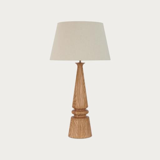 Mason Large Wooden Lamp & Shade, Honey - Neptune Furniture