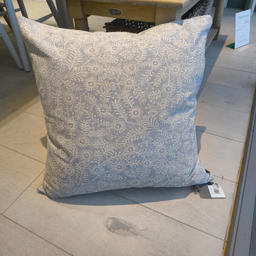 Grace Scatter Cushion - Orla Flax Blue 57cm x 57cm - Ex-Display Neptune