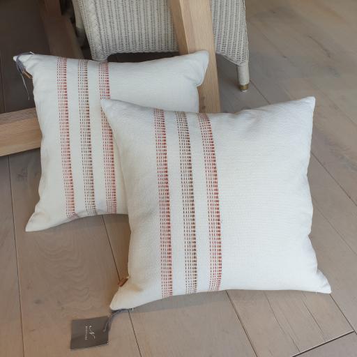 Elland Stripe - Burnt Sienna 45cm x 45cm  (pair 2)- Neptune Scatter Cushions - Ex-Display